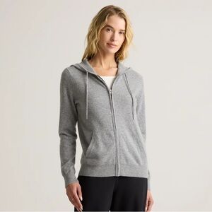 Quince 🩶🩶 Mongolian Cashmere 🩶🩶 Full-Zip Hoodie - S